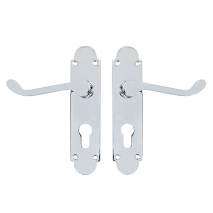 TSS Regent Scroll Lever Handle on Plate Door Furniture - Image 4