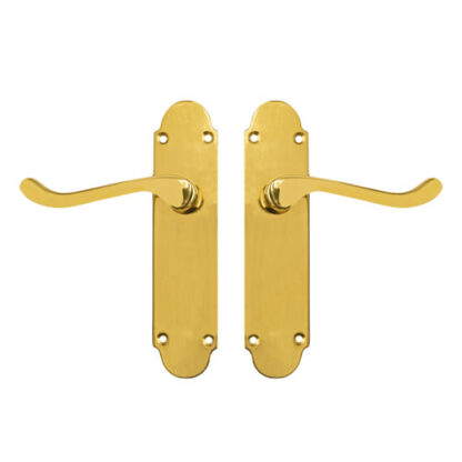 TSS Regent Scroll Lever Handle on Plate Door Furniture - Image 8
