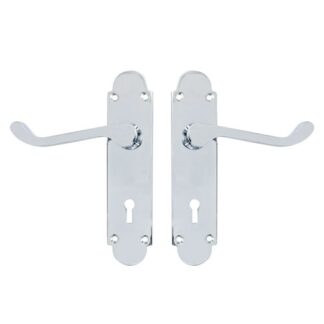 TSS Regent Scroll Lever Handle on Plate Door Furniture