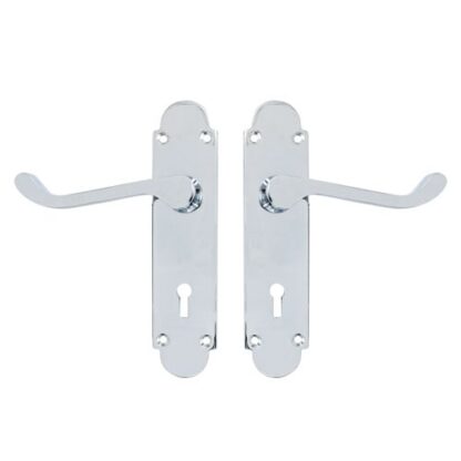 TSS Regent Scroll Lever Handle on Plate Door Furniture