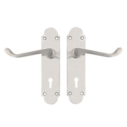 TSS Regent Scroll Lever Handle on Plate Door Furniture - Image 2