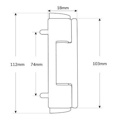 TSS UPVC Butt Hinge 112mm - Image 6