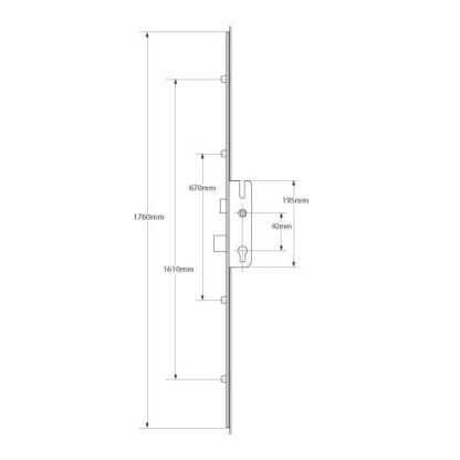 VERSA Latch Deadbolt 4 Rollers Lift Lever Universal Repair Multipoint Door Lock - Image 2