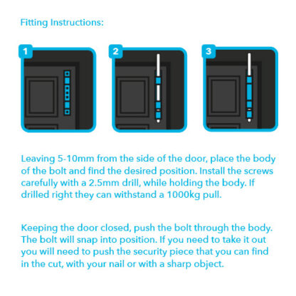 VERSA Slimline Multi Purpose Door Bolt - Image 6