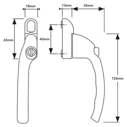 VERSA V-WIN Offset Locking Espag UPVC Window Handles - Image 22
