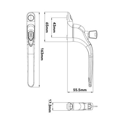 VERSA V-WIN Lite Inline Locking Espag UPVC Window Handles - Image 2