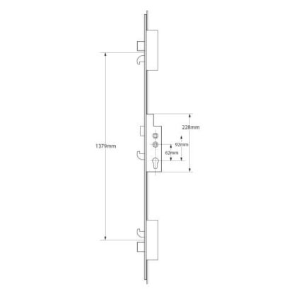 Fullex XL Latch 2 Deadbolts 3 Hooks Double Spindle Multipoint Door Lock - Image 8