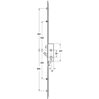 Yale Doormaster Latch Hook 2 Rollers 2 Mushrooms Split Spindle UPVC Universal Repair Multipoint Door Lock - Image 2