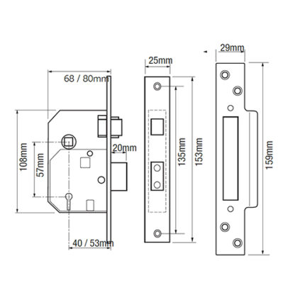 Zoo Hardware Retro Fit British Standard Mortice Sashlock - Image 2