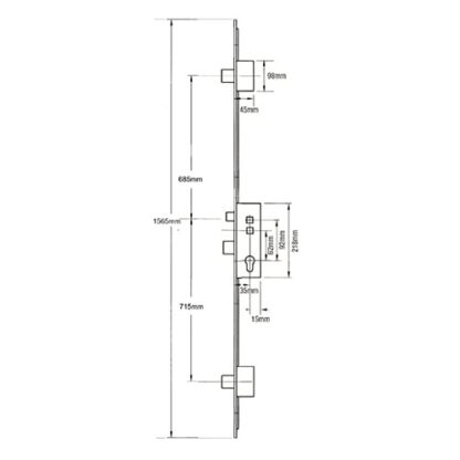 Avocet Pioneer 3 Deadbolt Double Spindle Multipoint Door Lock - Caravan Lock - Image 2