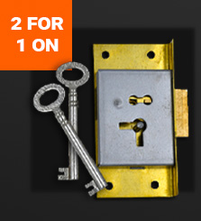 1 LEVER CUT CUPBOARD LOCKS WITH KEYS