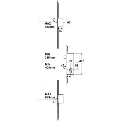 Yale Doormaster Latch 3 Hook Split Spindle Timber and Composite British Standard Repair Multipoint Door Lock - Image 2