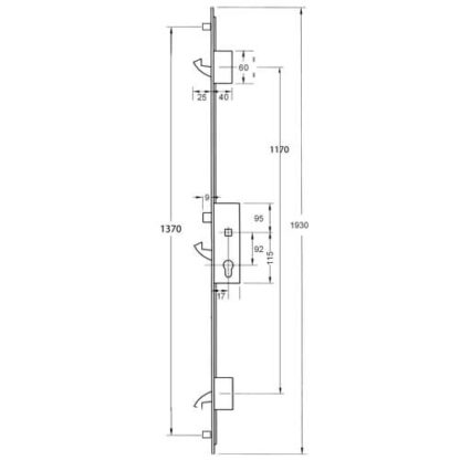 Yale Latch 3 Hooks 2 Rollers Multipoint Door Lock - Image 2
