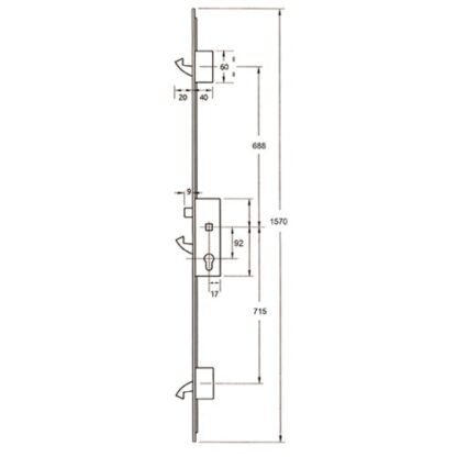 Yale YS170 Series Round 20mm Faceplate Multipoint Door Lock - 1570mm - Image 7