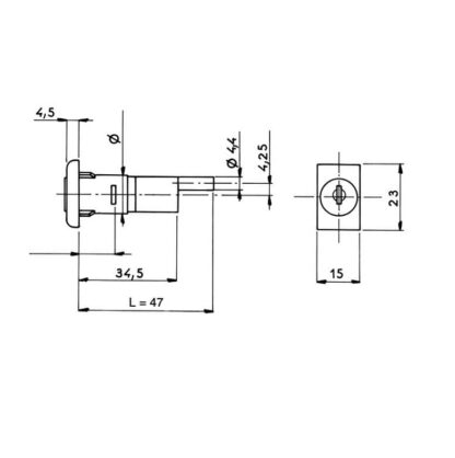 Ronis 12200 Pedestal Drawer Lock - Image 2