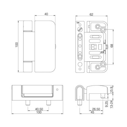 Mila Evolution 3D Security Flag Hinge - Image 6