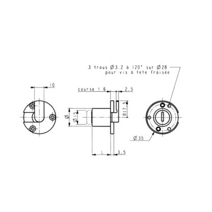 Ronis 18700 Desk Push Lock - Image 2