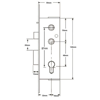 ABT Gibbons Monalock Copy Gearbox With Snib For Aluminium Doors - Lift Lever or Double Spindle - Image 2