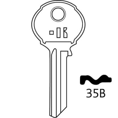 JMA UN-11 Union 5 Pin Brass Cylinder Key Blank - Image 3