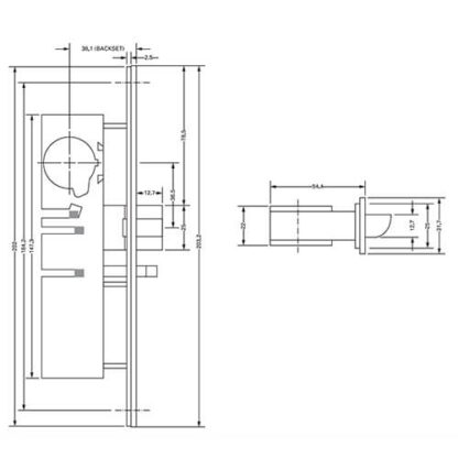 Adams Rite 4720 ANSI Screwin Deadlatch Case for Metal Doors - Image 2
