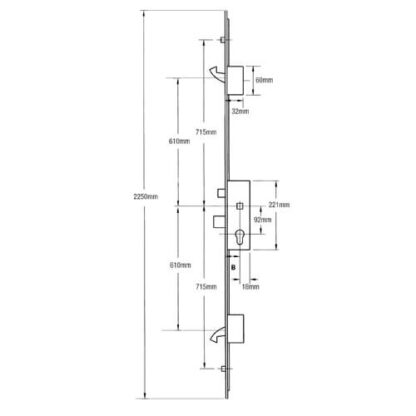 ERA 6535 French Door Kit For a pair of rebated UPVC doors - Image 2