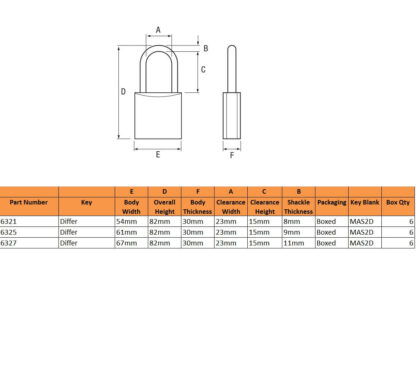 Master Pro Series Hi-Security 60mm Padlock - Closed Shackle - Image 2