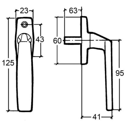 Fix 8307 Inline Non-Locking Espag UPVC Window Handles - Image 2