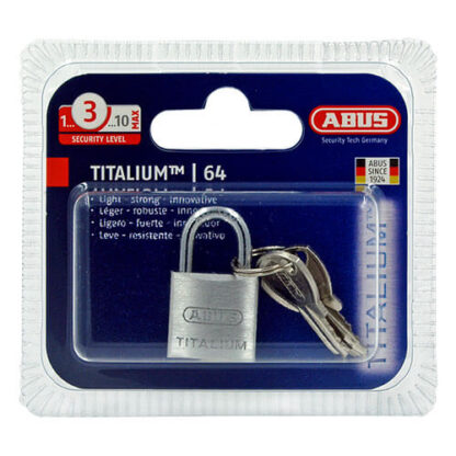 Abus 64TI Titalium 20mm Open Shackle Padlock