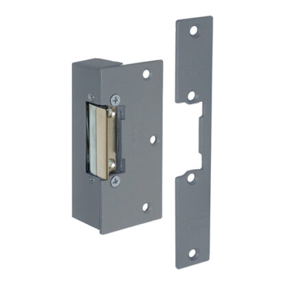 CQR ADCN203-412+SFLX Rim With Mortice Face Plate Electric Release 12V DC Fail Locked With Adjustable Jaw, Continuously Rated - Grey (LEAD TIME: 2-3 DAYS)