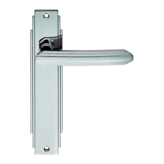 Carlisle Brass ADR012CP Art Deco Lever on Latch Backplate (LEAD TIME: 2-3 DAYS)