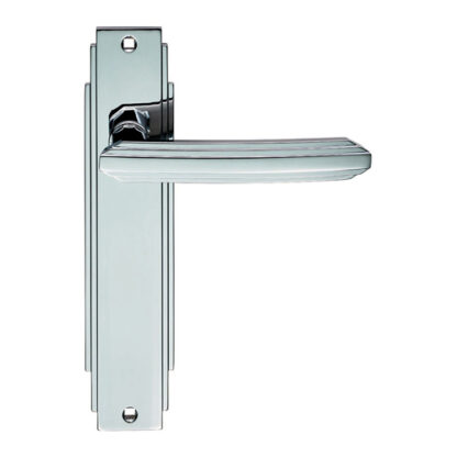 Carlisle Brass ADR012CP Art Deco Lever on Latch Backplate (LEAD TIME: 2-3 DAYS)