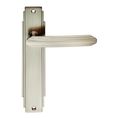 Carlisle Brass ADR012SN Art Deco Lever on Latch Backplate (LEAD TIME: 2-3 DAYS)