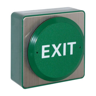 CQR AEB510 Surface Mounted Request To Exit Large Green Disc Button - Legend "Exit" - Green (LEAD TIME: 2-3 DAYS)