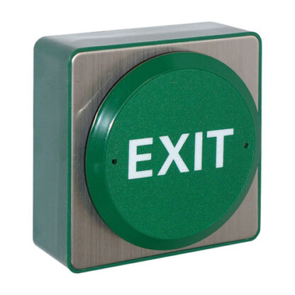 CQR AEB510 Surface Mounted Request To Exit Large Green Disc Button - Legend "Exit" - Green (LEAD TIME: 2-3 DAYS)