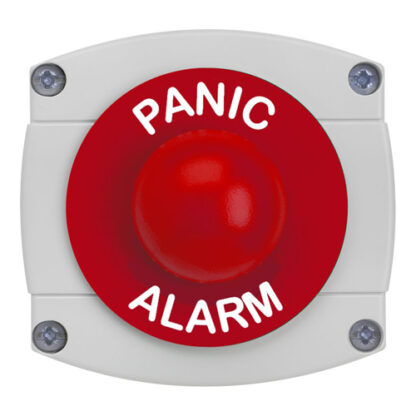 CQR AEB52 IP66 Grey/Red Surface Box With Momentary Red Dome - Legend "Pool Alarm" (LEAD TIME: 2-3 DAYS)