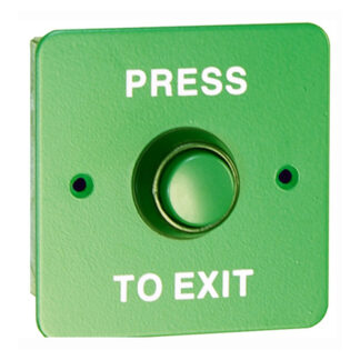 CQR AEB7 Flush Request To Exit Heavy Duty Green Button - Legend "Press To Exit" - Green (LEAD TIME: 2-3 DAYS)