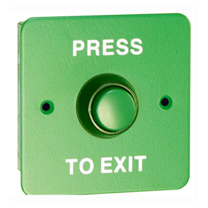 CQR AEB7 Flush Request To Exit Heavy Duty Green Button - Legend "Press To Exit" - Green (LEAD TIME: 2-3 DAYS)