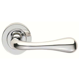 Manital AQ1 Astro Lever on Round Rose in Polished Brass (LEAD TIME: 2-3 DAYS)