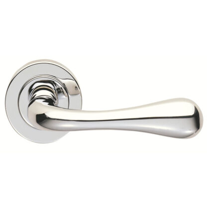 Manital AQ1 Astro Lever on Round Rose in Polished Brass (LEAD TIME: 2-3 DAYS)