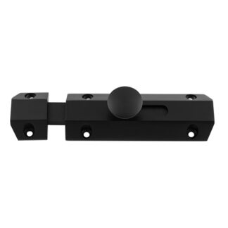 Carlisle Brass AQ81MB CARLISLE BRASS 102 x 36mm surface bolt c/w keep flat & angled mortice keeps - matt black - 102mm (LEAD TIME: 2-3 DAYS)