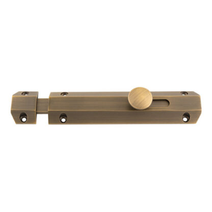Carlisle Brass AQ82AB CARLISLE BRASS 152 x 36mm surface bolt c/w keep flat & angled mortice keeps - antique brass  (LEAD TIME: 2-3 DAYS)