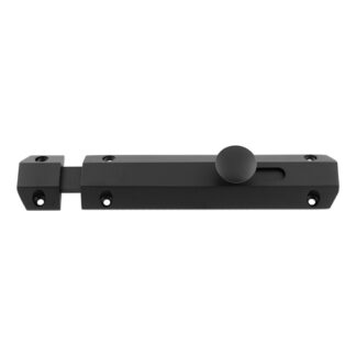 Carlisle Brass AQ82MB CARLISLE BRASS 152 x 36mm surface bolt c/w keep flat & angled mortice keeps - matt black  (LEAD TIME: 2-3 DAYS)