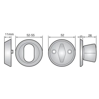 ASSA 256 - Cylinder Ring and Thumbturn Set - Image 2