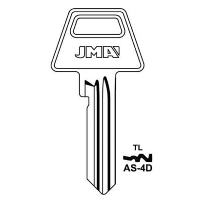 JMA AS-4D Cylinder Key Blank