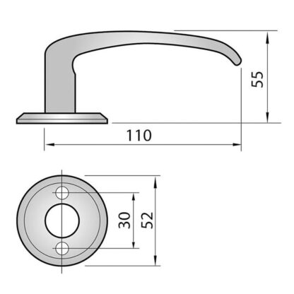 Assa 640 Unsprung Lever Handles - Image 2