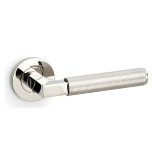 Alexander & Wilks AW200PNPVD Hurricane Knurled Lever on Round Rose - Polished Nickel PVD (LEAD TIME: 2-3 DAYS)