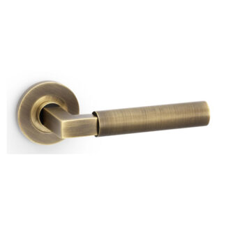Alexander & Wilks AW201AB Hurricane Plain Lever on Round Rose - Antique Brass (LEAD TIME: 2-3 DAYS)