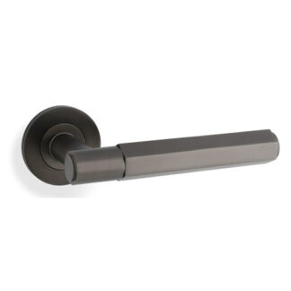 Alexander & Wilks AW224DBZ Spitfire Hex Lever on Round Rose - Dark Bronze (LEAD TIME: 2-3 DAYS)