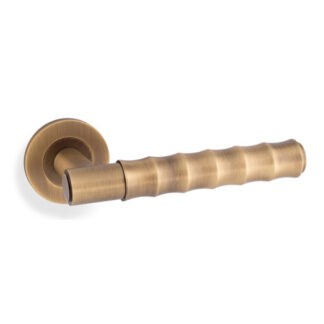 Alexander & Wilks AW225AB Spitfire Bamboo Lever on Rose - Antique Brass (LEAD TIME: 2-3 DAYS)