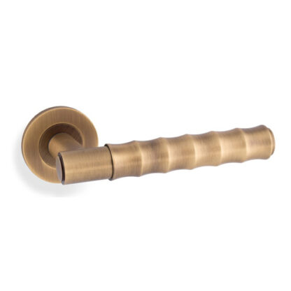 Alexander & Wilks AW225AB Spitfire Bamboo Lever on Rose - Antique Brass (LEAD TIME: 2-3 DAYS)